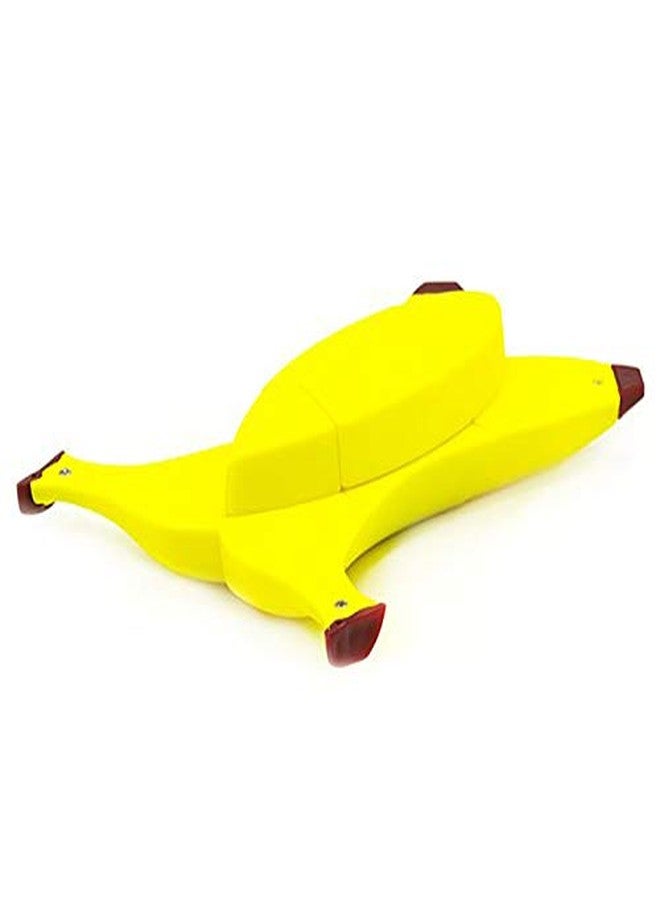 HAWKISTER مكعب فاكهة هوكيستر على شكل موزة، مكعب سحري بدون ملصقات، لعبة ألغاز سريعة الالتواء - Image 4